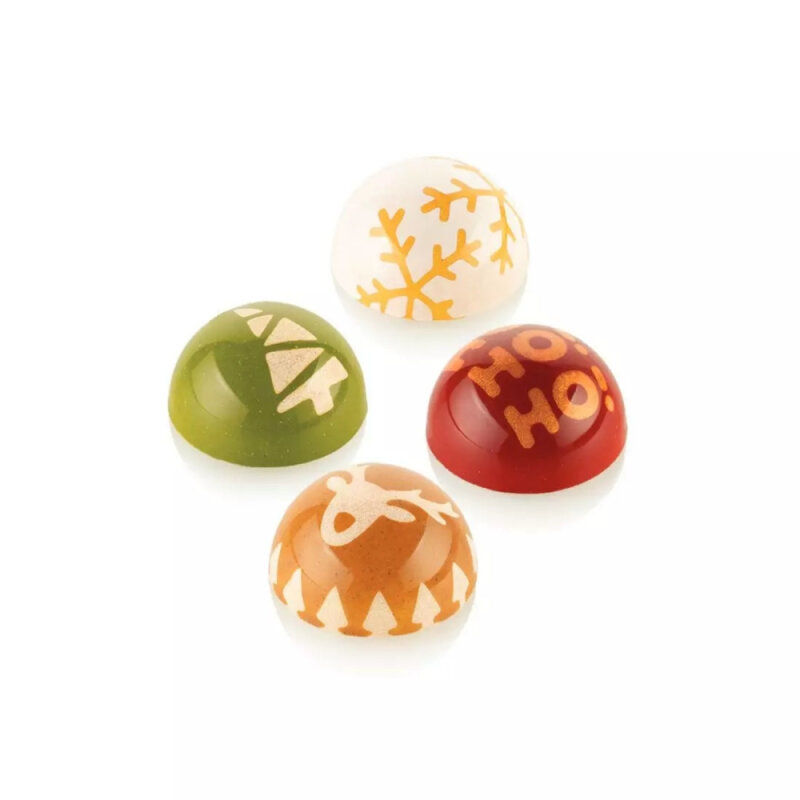 Silikomart Semisfera01 Çikolata Stampa 4'lü Silikon 25.914.86.0065 - 1