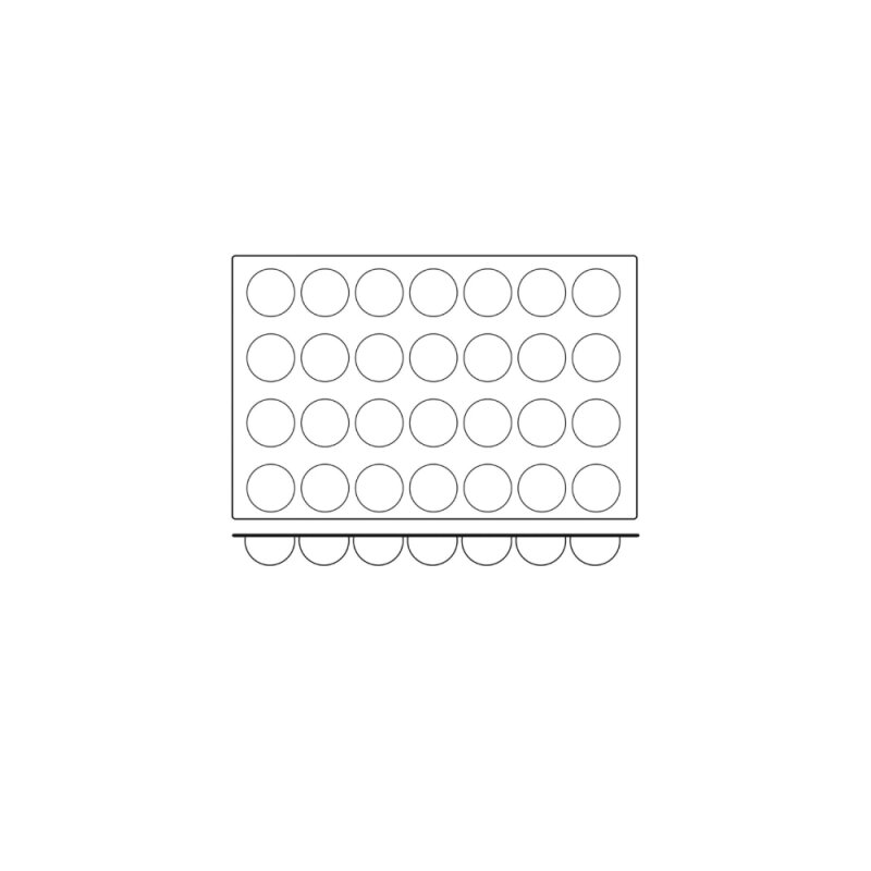 Silikomart SQ003 60x40 28 li Yarım Küre Silikon Kalıp Ø70 40.403.20.0000 - 4