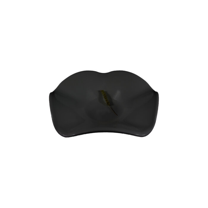 Siyah Melamin Açık Büfe Manolya Tabak 35,8 Cm - 1