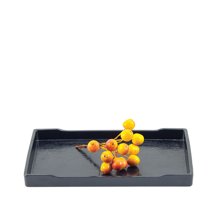 Siyah Melamin Dik Dörtgen Sunum Tepsi 22X30 Cm - 1