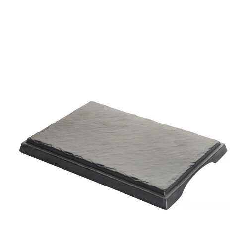 Siyah Melamin D.Gen Taş Görünümlü Düz Tepsi 34Cm - 2