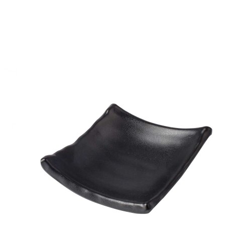 Siyah Melamin Minimal Kase Baklava 14X11X3Cmx6.5Cm - ULTRAFORM MELAMİN