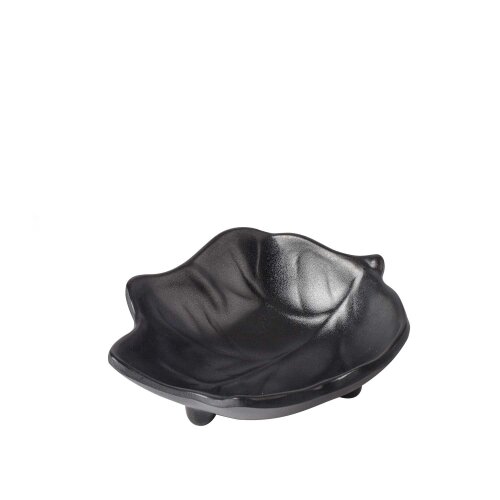 Siyah Melamin Minimal Kase Yaprak 10X8X3Cm - ULTRAFORM MELAMİN