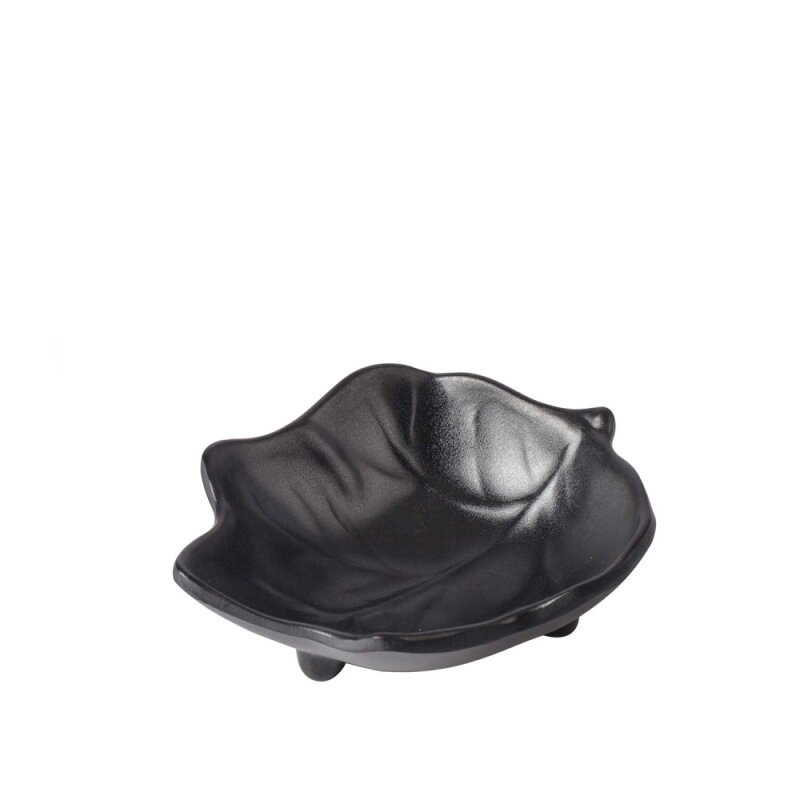 Siyah Melamin Minimal Kase Yaprak 10X8X3Cm - 1