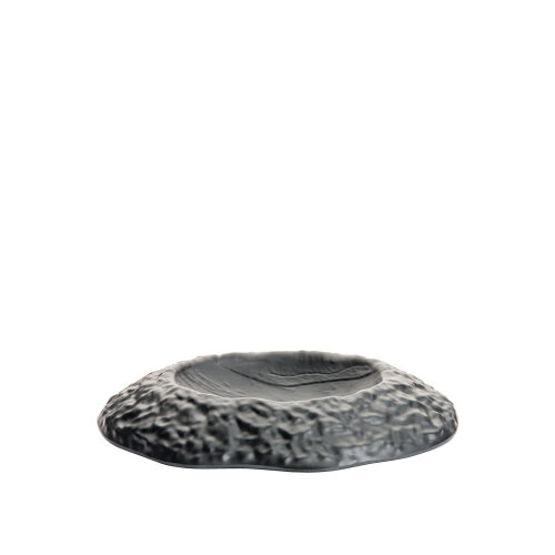 Siyah Melamin Taş Görünümlü Oyuk Sunum 22Cm - ULTRAFORM MELAMİN