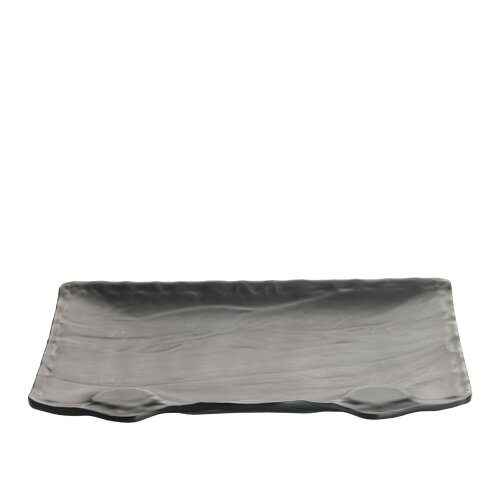 Siyah Melamin Taş Görünümlü Sunum Tepsi 28Cm - ULTRAFORM MELAMİN
