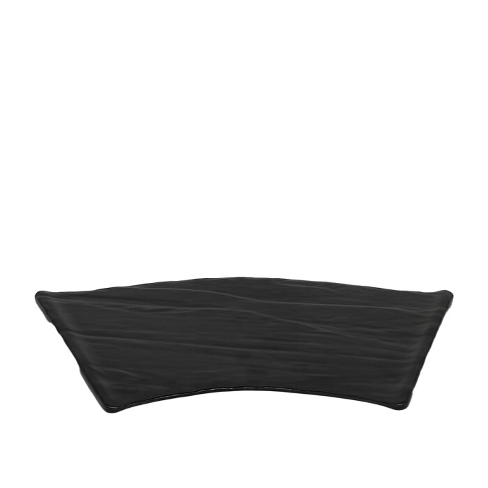 Siyah Melamin Taş Görünümlü Dilim Tepsi 41Cm - 1