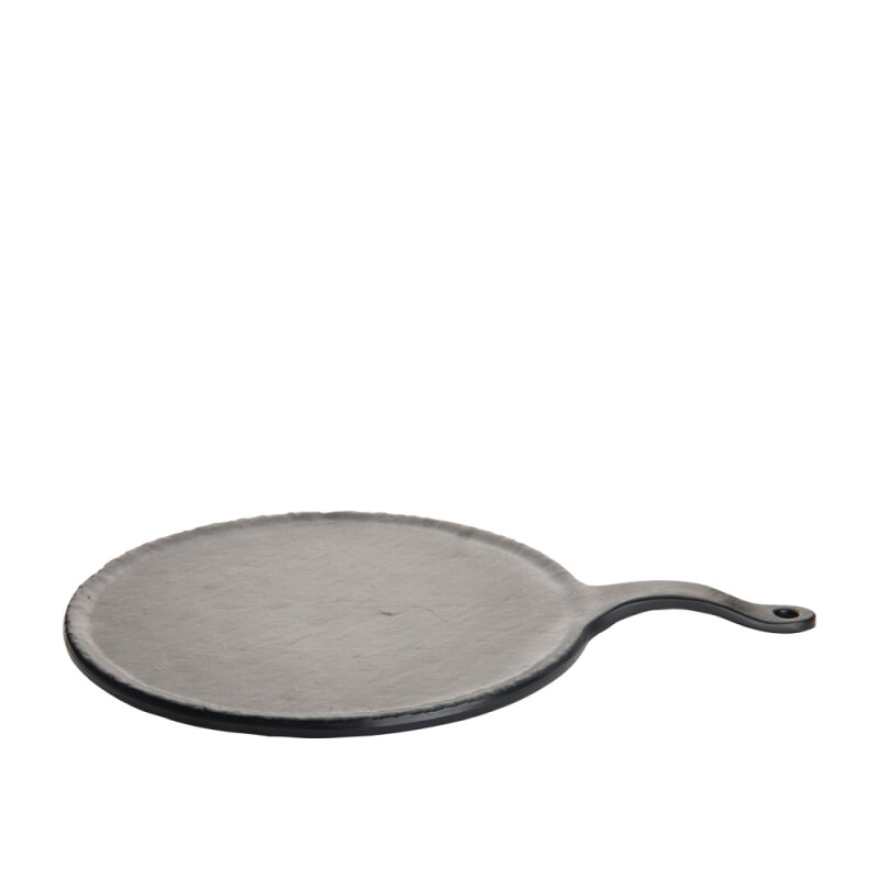 Siyah Melamin Yuv. Kulplu Taş Görünümlü Tava 38Cm - 1