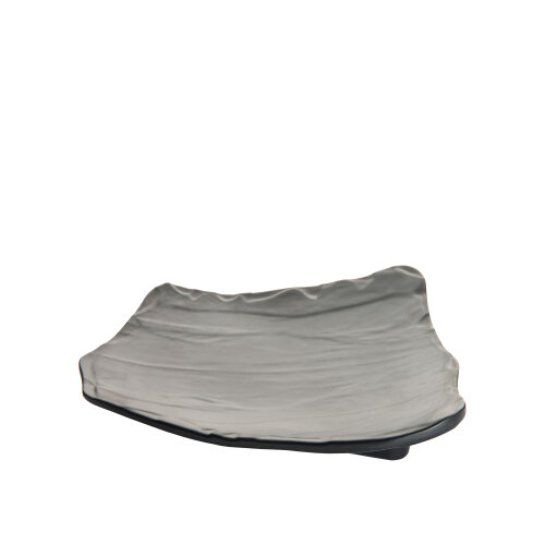 Siyah Melmn Kavisli Taş Görünümlü Sunum Tabak 24Cm - ULTRAFORM MELAMİN