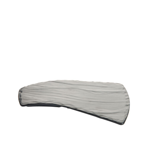 Siyah Melmn Kavisli Taş Görünümlü Sunum Tabak 41Cm - ULTRAFORM MELAMİN