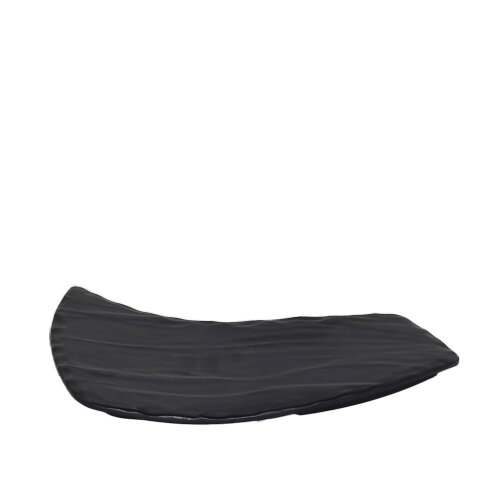 Siyah Melmn Kavisli Taş Görünümlü Sunum Tepsi 31Cm - ULTRAFORM MELAMİN