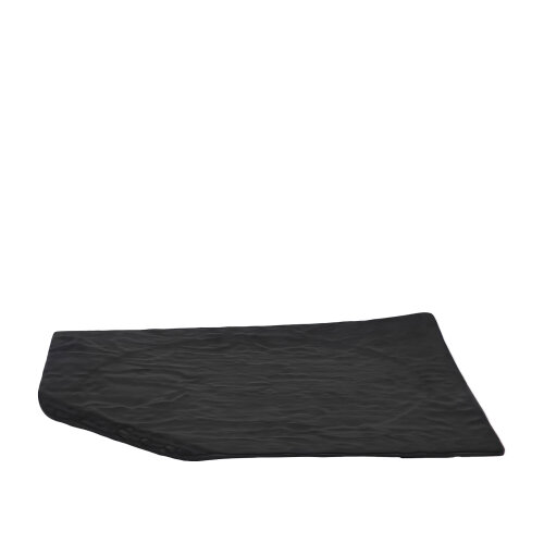 Siyah Melmn Taş Gör. D.Gen Kes. Köşeli Tabak 37Cm - ULTRAFORM MELAMİN