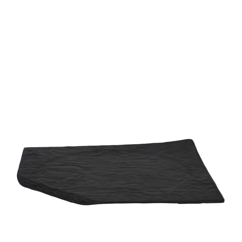 Siyah Melmn Taş Gör. D.Gen Kes. Köşeli Tabak 37Cm - 1