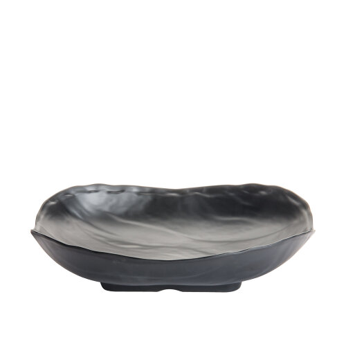Siyah Melamin Taş Görünümlü Çukur Sunum Tabak 29Cm - ULTRAFORM MELAMİN
