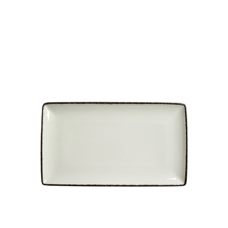 Steelite Charcoal Dapple Sunum Tabak 33 cm x 19 cm 17560556 - 1