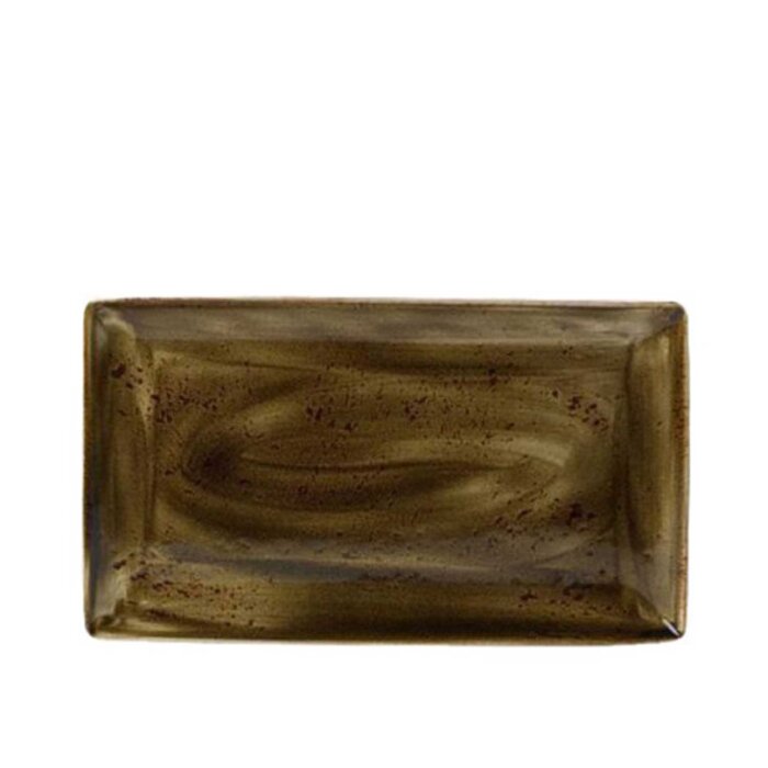 Steelite Craft Brown Dikdörtgen Tepsi 33X19 cm 11320556 - 1