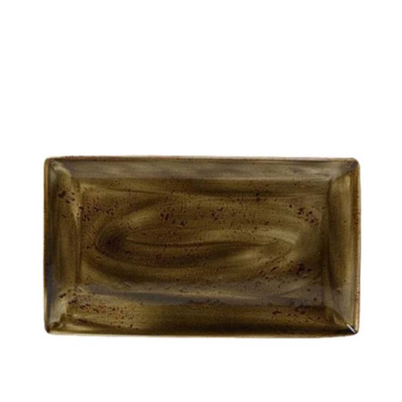 Steelite Craft Brown Dikdörtgen Tepsi 33X19 cm 11320556 - 1
