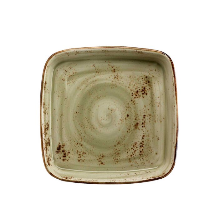 Steelite Craft Green Gratin Kabı Kare 25,5 cm 11310329 - 1