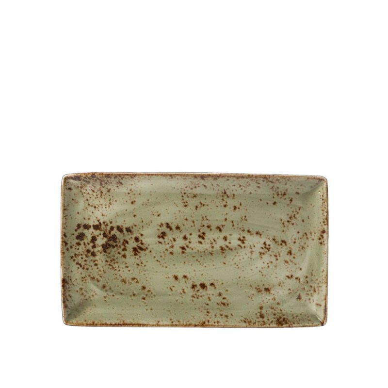 Steelite Craft Green Rect Three Sunum Tabak 33X19 cm 11310556 - 1
