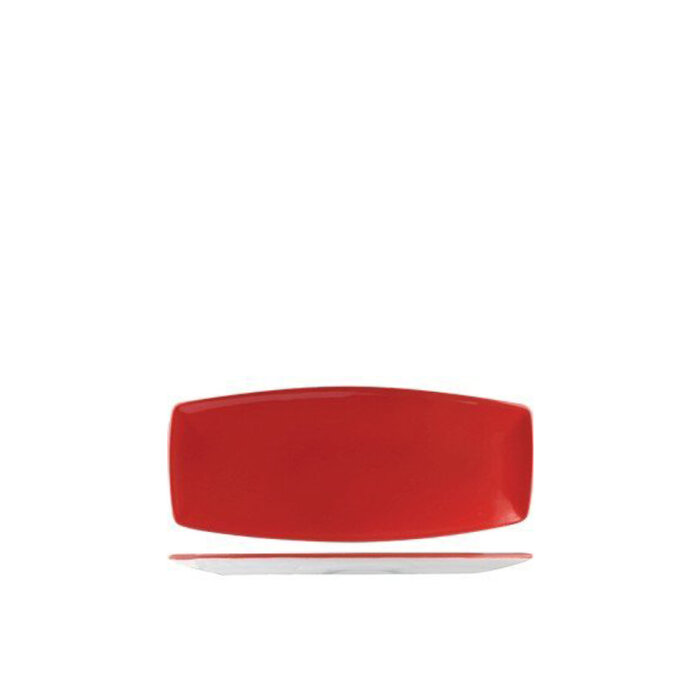 Steelite Fırenza Kırmızı D.Dörtgen Tabak 35,5x13,5 9023C086 - 1