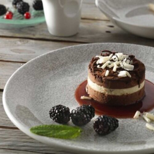 Steelite Ink Crackle Gri Coupe Kase 25,25cm 17610569 - 2