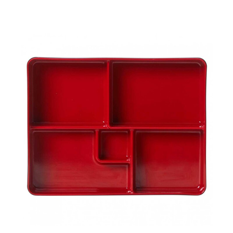 Steelite Karma Black & Red Melamin Bölmeli Tepsi 27.3X21.3 68A525EL645 - 1