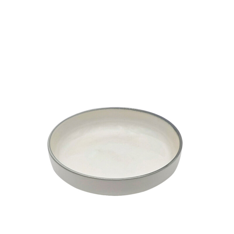 Tulu Porselen Step Çukur Tabak 20 cm – File 67 Gri STP20CKF67 - 1