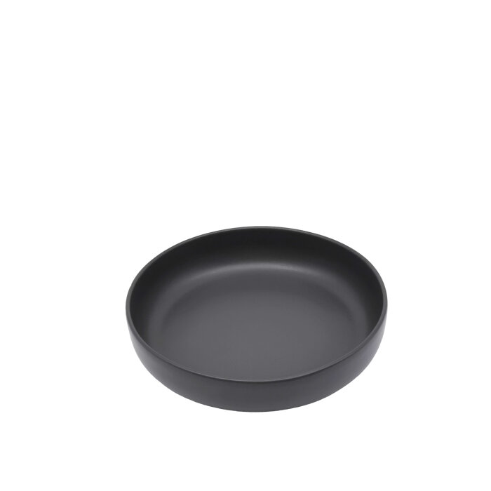 Tulu Porselen Step Çukur Tabak 20 cm Saten Siyah STP20CKST64 - 1