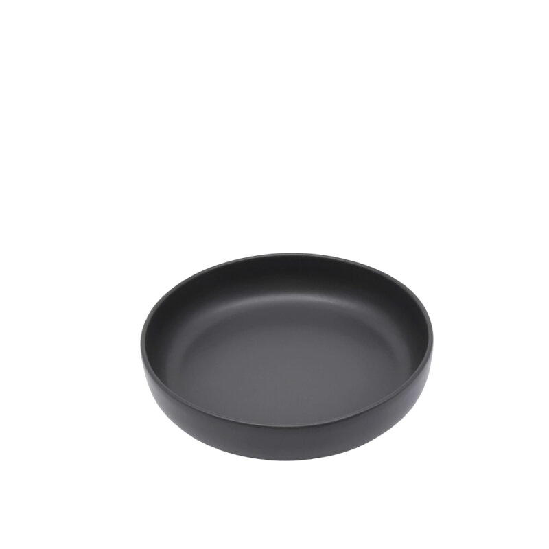 Tulu Porselen Step Çukur Tabak 20 cm Saten Siyah STP20CKST64 - 1