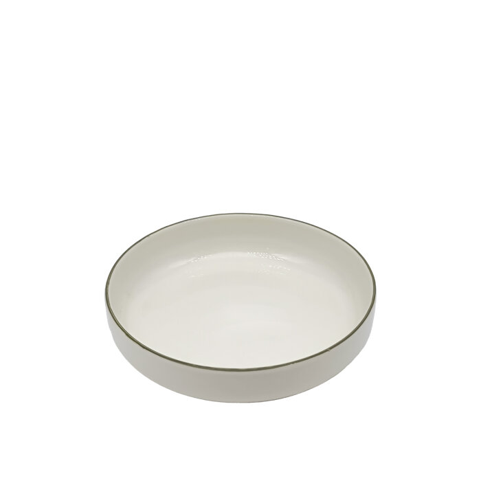 Tulu Porselen Step Çukur Tabak 20cm File 77 Yeşil STP20CKF77 - 1