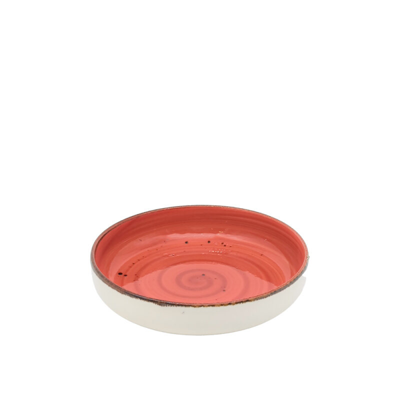Tulu Porselen Step Çukur Tabak 20Cm - Reactıve 36 Kırmızı STP20CKR36 - 1