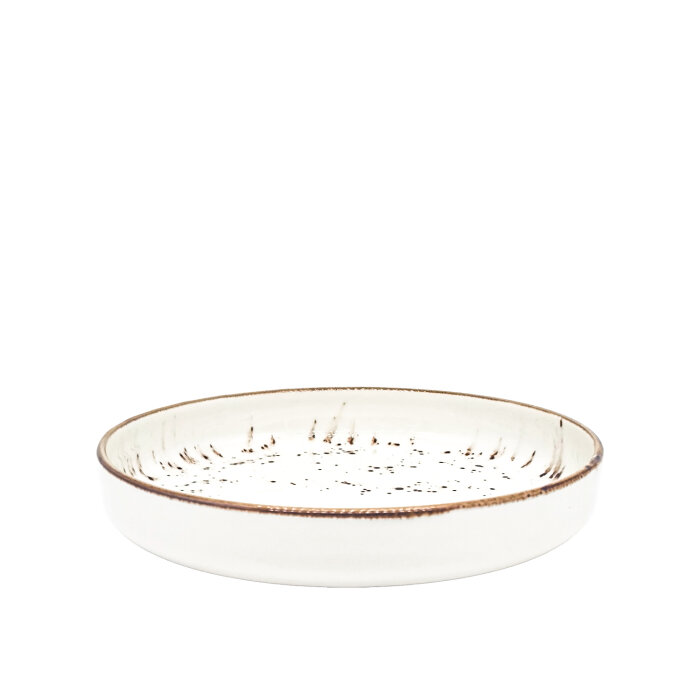 Tulu Porselen Step Çukur Tabak 24 cm Reactıve 46 Krem STP24CKR46 - 1