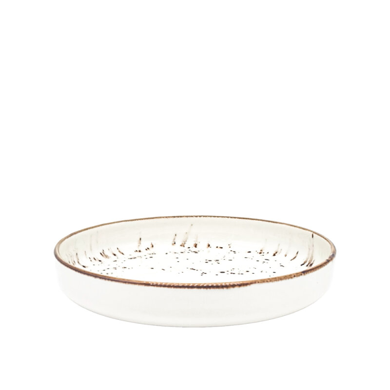 Zest Porcelain Step Çukur Tabak 24 Cm-Paris Krem - 1