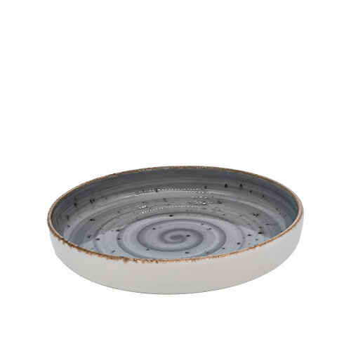 Tulu Porselen Step Çukur Tabak 24 cm Reactıve 67 Gri STP24CKR67 - TULU PORSELEN
