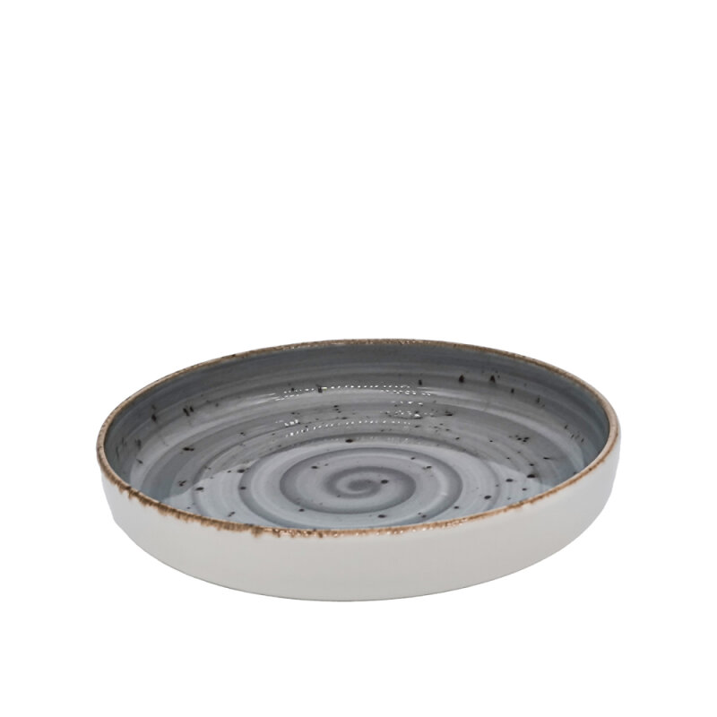 Zest Porcelain Step Çukur Tabak 24Cm -Paris Gri - 1