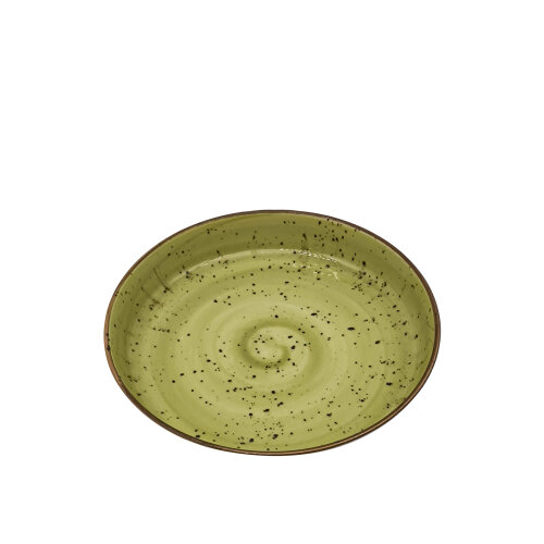 Tulu Porselen Step Çukur Tabak 24Cm - Reactıve 77 Yeşil - TULU PORSELEN
