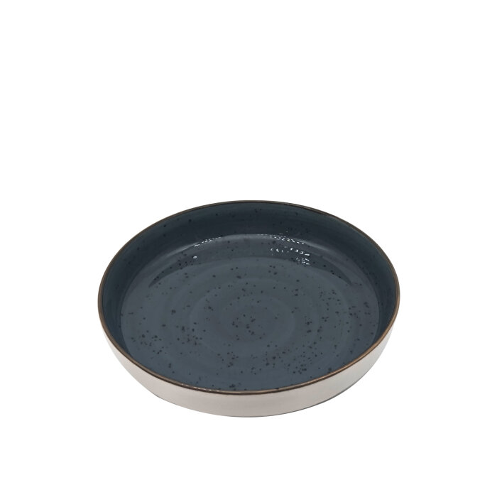 Tulu Porselen Step Çukur Tabak 24Cm - Reactıve 96 Mavi STP24CKR96 - 1