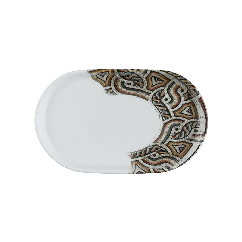 Zest Porcelain Step Kayık Tabak 20 X 12 Cm-Elbe - 1
