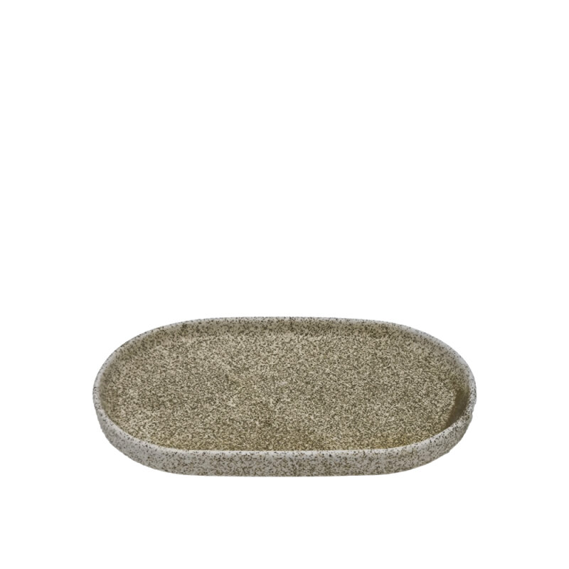 Zest Porcelain Step Kayık Tabak 20 X 12 Cm -Element Cream - 1