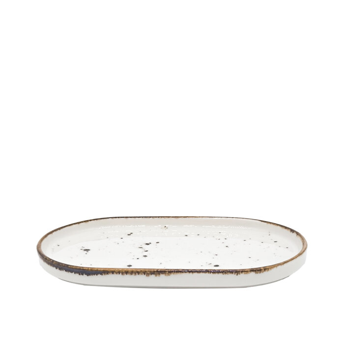 Tulu Porselen Step Kayık Tabak 20 X 12 cm Reactıve 46 Krem STP20KYR46 - 1