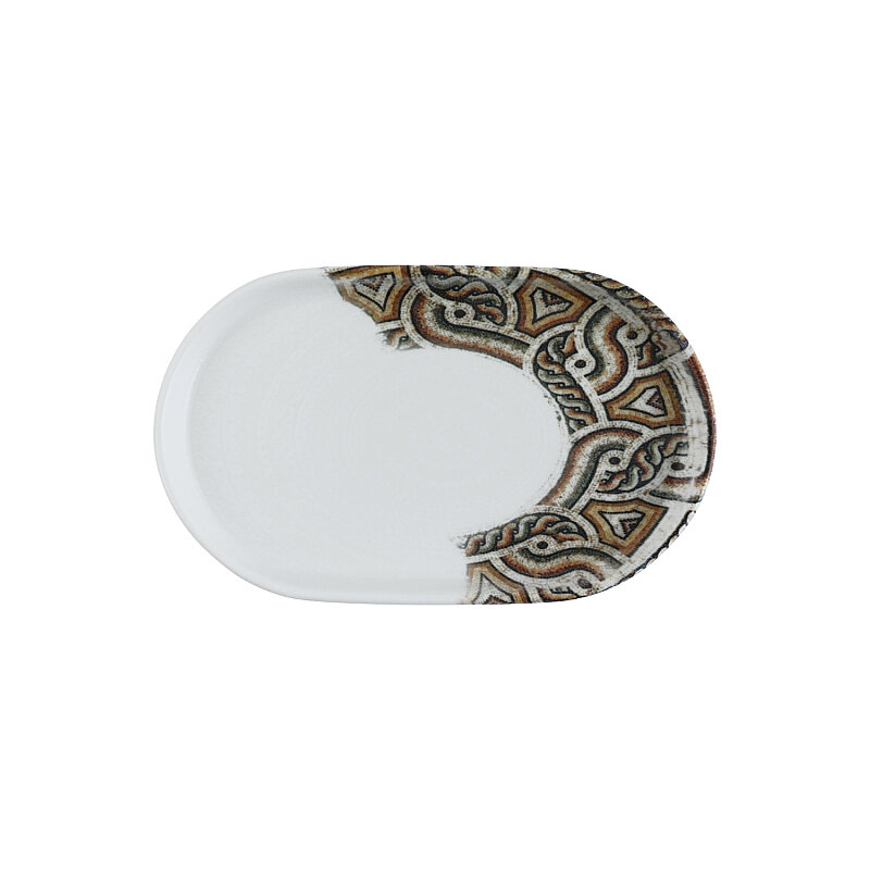 Zest Porcelain Step Kayık Tabak 25 X 15 Cm-Elbe - 1