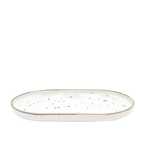 Tulu Porselen Step Kayık Tabak 30 X 18 cm Reactıve 46 Krem STP30KYR46 - TULU PORSELEN