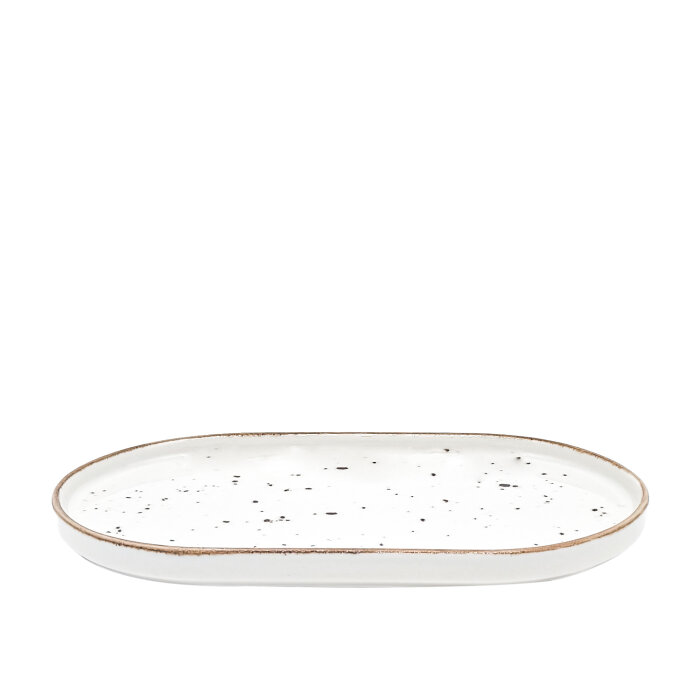 Zest Porcelain Step Kayık Tabak 30 X 18 Cm -Paris Krem - 1