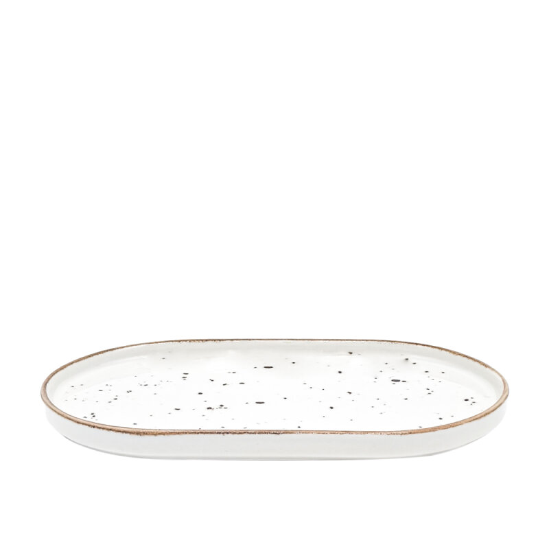 Zest Porcelain Step Kayık Tabak 30 X 18 Cm -Paris Krem - 1