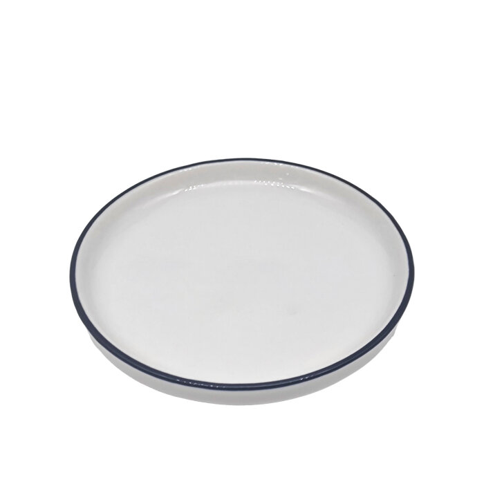 Tulu Porselen Step Tabak 17,5Cm - File 64 Siyah - 1
