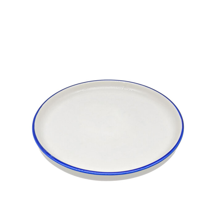 Tulu Porselen Step Tabak Düz 21 cm File 33 Mavi - 1