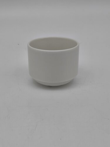 Tulu Porselen Stıck Şekerlik (Kulpsuz Fincan) - Saten Beyaz - TULU PORSELEN