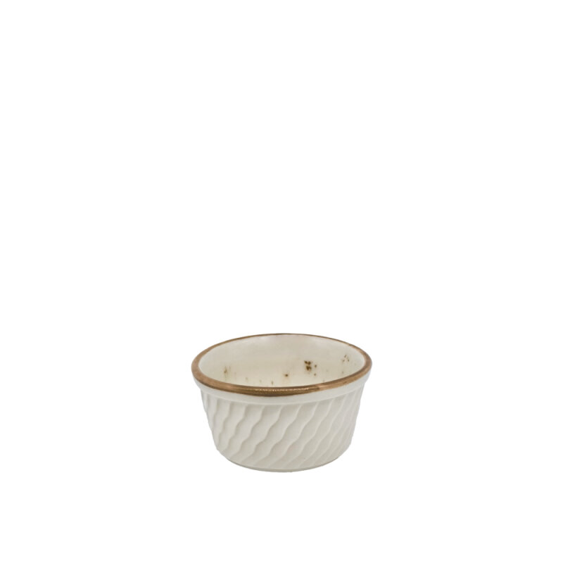 Zest Porcelain Suffle Kase Rölyef 6Cm -Paris Krem - 1