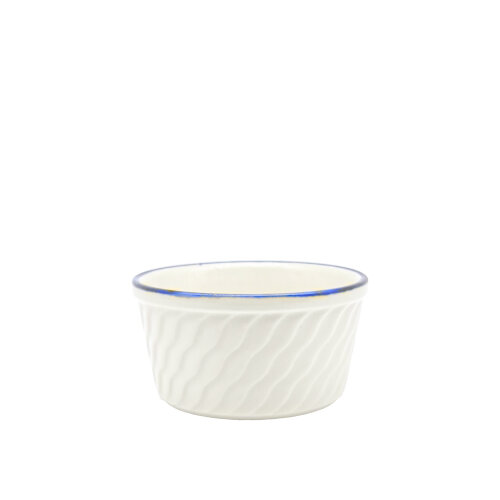 Zest Porcelain Suffle Kase Rölyef 9Cm -Riva Mavi - ZEST PORCELAIN