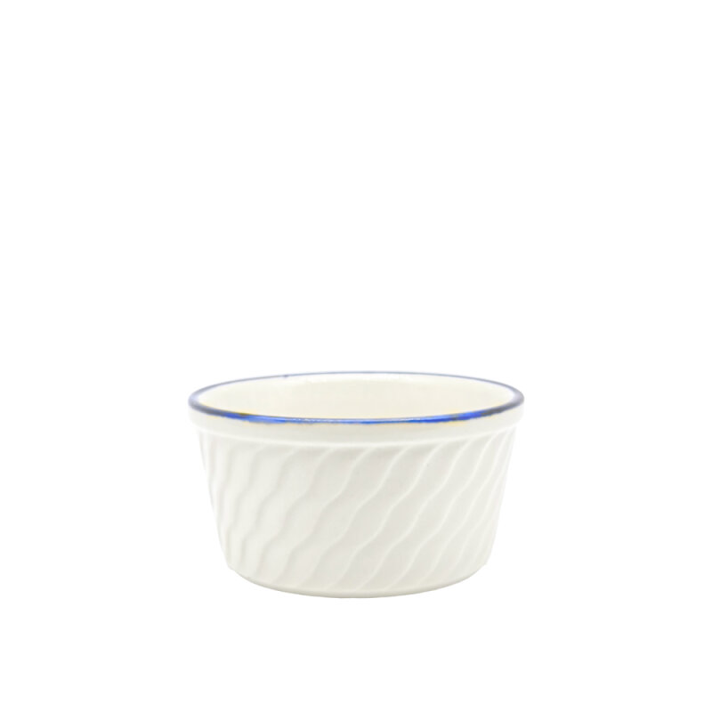 Zest Porcelain Suffle Kase Rölyef 9Cm -Riva Mavi - 1
